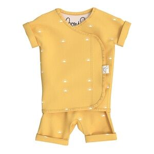 Bonsie Baby shorty romper in Sunrise